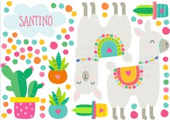 Vinilo Decorativo Llamas y cactus XL - Mister Vinilikus