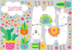 Vinilo Decorativo Llamas y cactus XL - tienda online