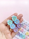 Parzinho mini flores - Sofia de Laço