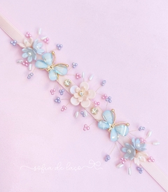 Headband butterfly azul e rosa - comprar online
