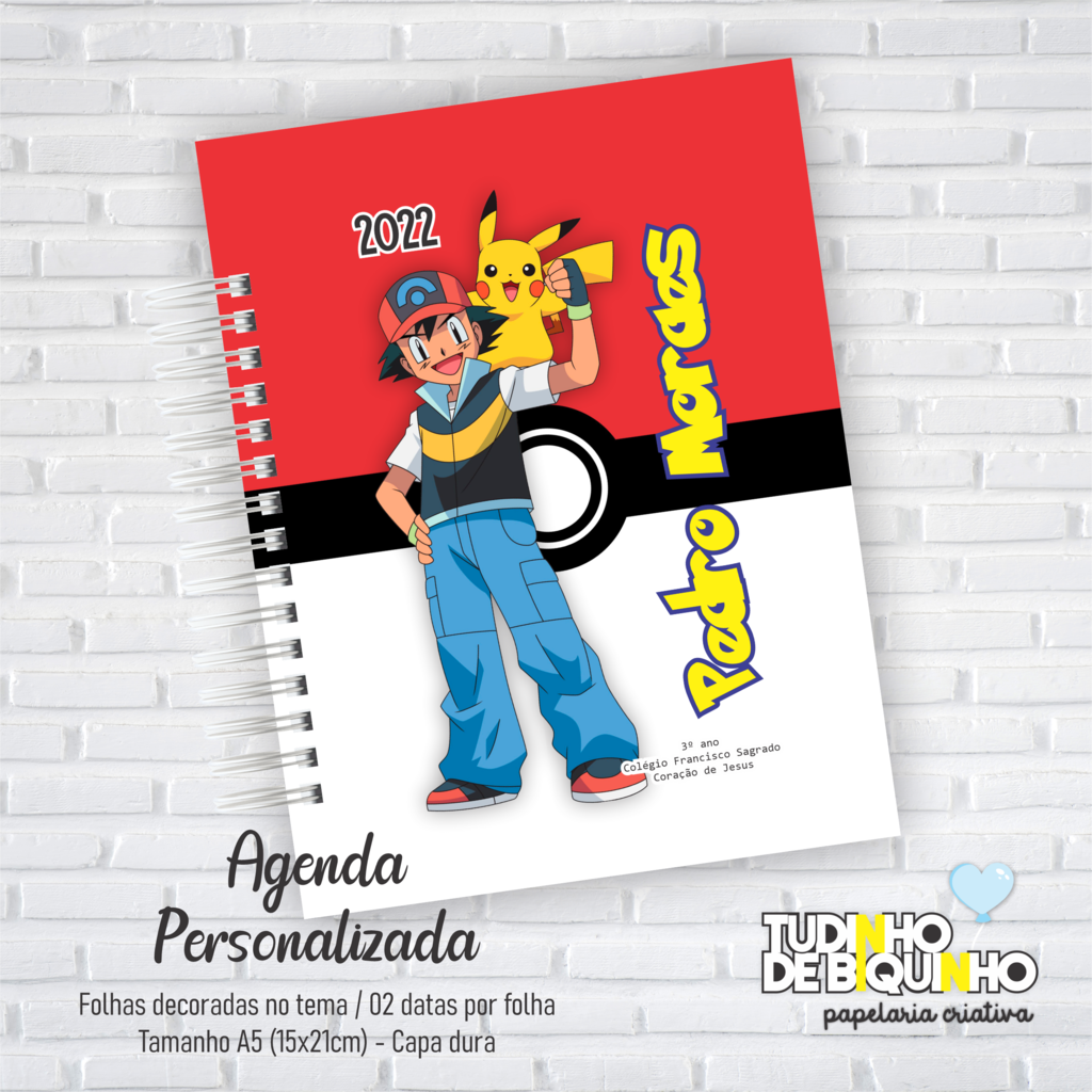 Kit Centro De Mesa Pokemon Personalizado Nome e Idade