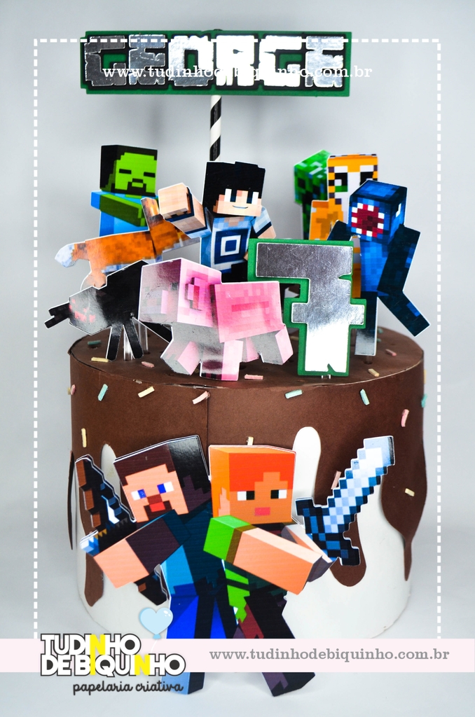 Topo De Bolo Personalizado Roblox + 60 Toppers