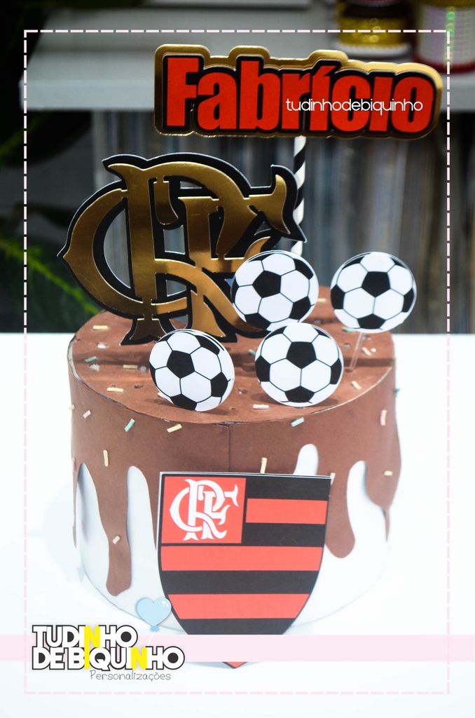 Topo de Bolo Flamengo - Comprar em Tudinho de Biquinho