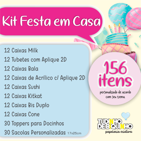 Kit festa em casa - Roblox menina