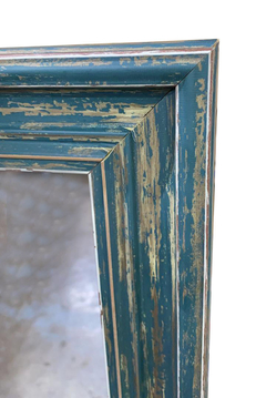 Espejo con marco moldurado tipo demolición Verde 70cm x 130cm - comprar online