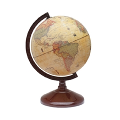 Globo Terráqueo 14cm Ø base de plástico - Sepia