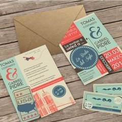 Invitación de Casamiento en Sobre A5 (120 grs)