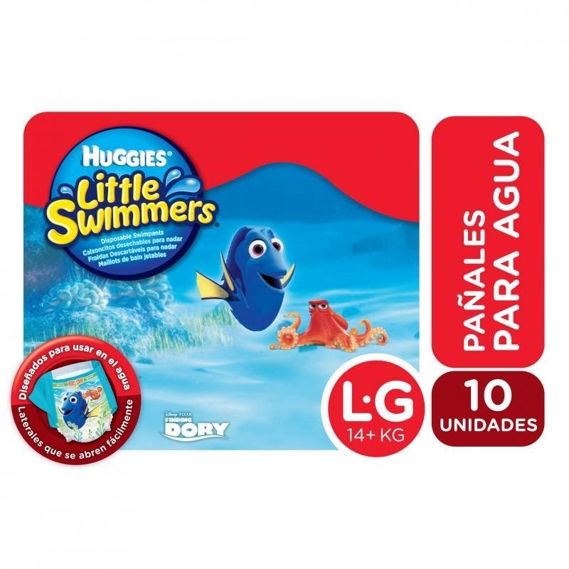 HUGGIES - Little Swimmers - Para Nadar - Talle: G - Cantidad: 10 pañales