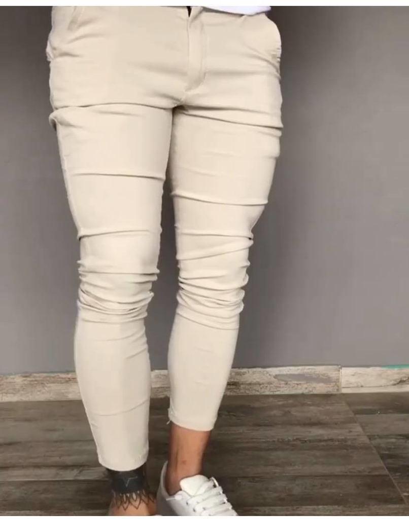 Pantalon corte chino beige Clearance