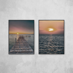 Conjunto sunset pier I - O2 Arts Quadros Personalizados
