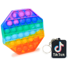 Kit Fidget Toys Chaveiro Emborrachado - TikTok + Pop It Rainbow Arco Iris Bundle Brinquedo Anti Stress TDAH ADD Autismo - Plugados - comprar online