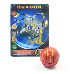 Esfera Bakugan Battle Brawlers + Card - Neo Dragonoid Red Pyrus - Plugados - Plugados 