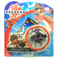 Esfera Bakugan Battle Brawlers + Card - Darkus Dragonoid - Plugados