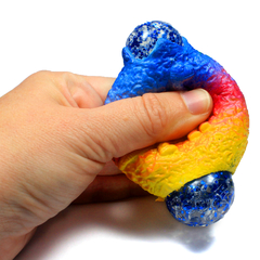 Fidget Toys - Squishy Bola Anti Estress Tube Stress Ball de Apertar Ovo De Dino - Anti Stress - Sensorial - Plugados - Plugados 
