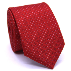 Gravata Slim Desenhada Vermelha e Cinza SL-051283