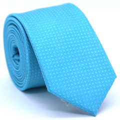 Gravata Slim Azul Tiffany Textura Desenhada SL-10253