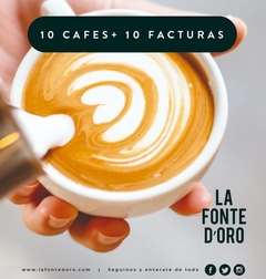 10 cafe + 10 facturas a canjear en sucursales