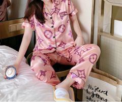 Pijama feminino Cetim manga curta