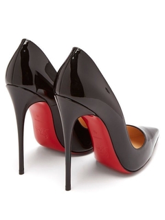 Scarpin preto salto 12cm sola vermelho LOUBOUTIN REPLICA