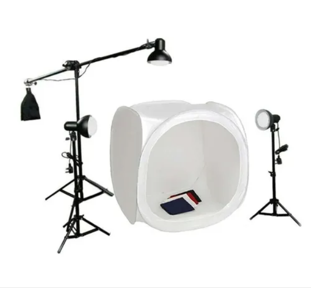 Kit Mini Studio Greika PKST10 Tenda 80cm (led50 bivolt)