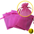 100 Saquinhos De Tnt 8x12 Com Fita De Cetim Bilateral - Pink