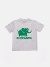 Remera Elefante Kids Gris Melange c/verde