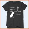 Camiseta Eu só quero beber meu vinho e mimar o meu cachorro - comprar online
