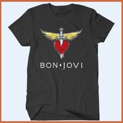 Camiseta Bon Jovi Coração com Asas na internet