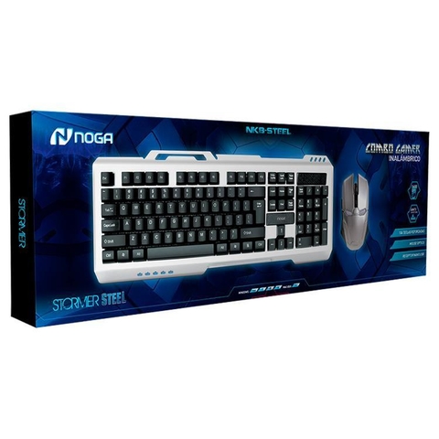 Kit Teclado Y Mouse Inalambrico Gamer Aluminio Noga Steel en internet