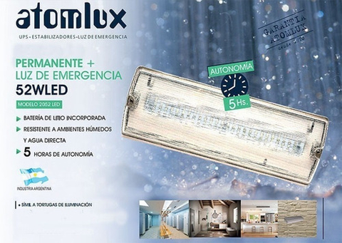 Luz Emergencia Permanente Intemperie Atomlux 2052 Led - comprar online