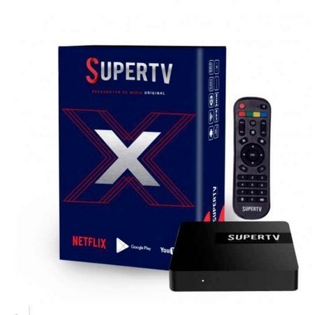 TV BOX SUPERTV BLUE X - SEM CANAIS