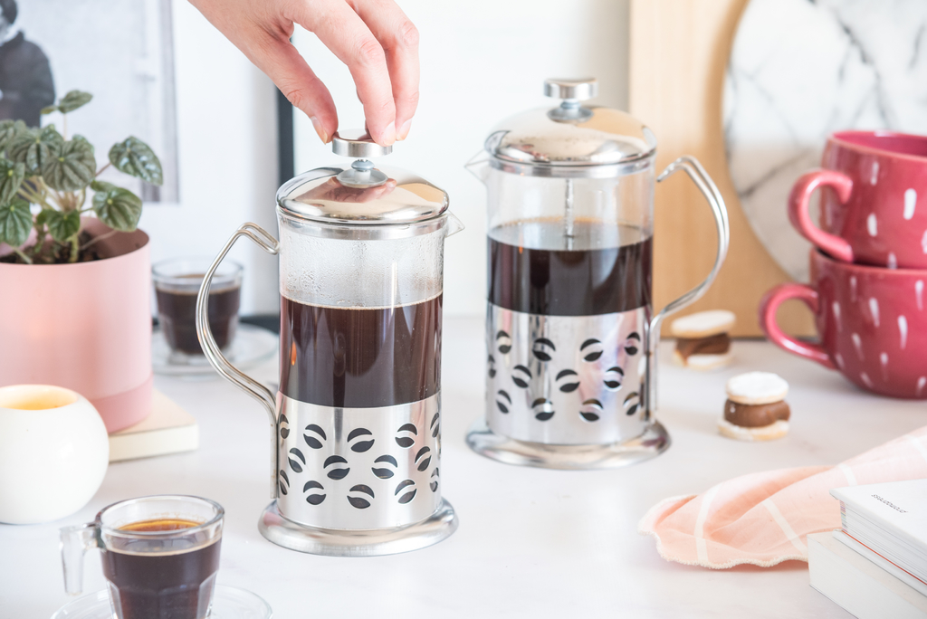 Cafetera Manual Embolo Plateada 600 Ml - Baz Art Home