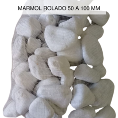 Piedra blanca marmol rolado /redondeada bolsa de 25 Kg - comprar online