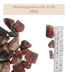 Piedra granito rojo en Bolson de m³ - comprar online