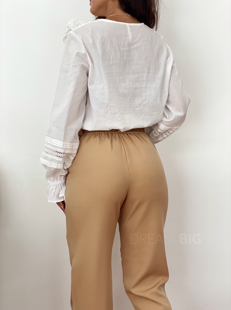 Pantalón sastrero (beige) - DREAM BIG Showroom