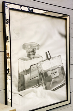 Cuadro Chanel 2 perfumes Black And White 66 X 56 CM - tienda online