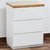 Cómoda California 3 cajones laca blanca tapa madera 60 cm - LMO - tienda online