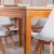Juego de Comedor Mesa Winka Madera 140 + 4 Sillas Tulip Blancas - - comprar online
