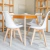 Juego de comedor Mesa Artus Madera 100 + 4 sillas tulip blancas en internet
