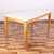 Mesa Comedor Winka madera paraiso tapa blanca 120 cm - LIQUIDACION DE TEMPORADA - detalles en patas - comprar online