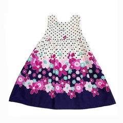 Art. 22423 – Vestido niña Flores/Lunares - tienda online