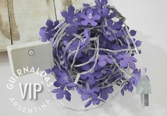 Guirnalda 100 flores Led luz Calida Flor Violeta - comprar online
