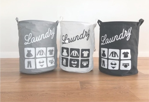 CESTO DE TELA “LAUNDRY” CON MANIJAS