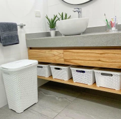 CESTO RATAN "LAUNDRY" 30L CON TAPA - Marian - Todo Organizado