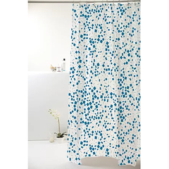 Cortina para Box Poliéster - 1,98m x 1,80m - Mosaico Azul - UZOO - comprar online