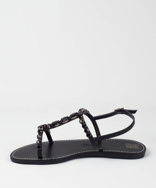 RASTEIRA SANTA LOLLA PRETA PEDRAS - Mavas Shoes