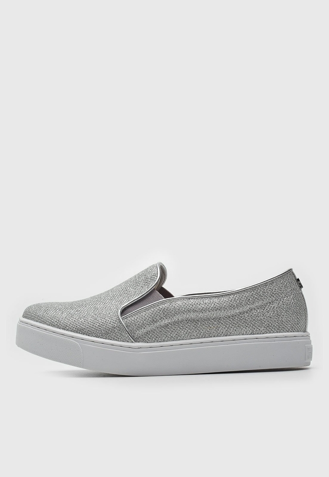 TÊNIS SLIP ON SANTA LOLLA BRILHO PRATA - Mavas Shoes