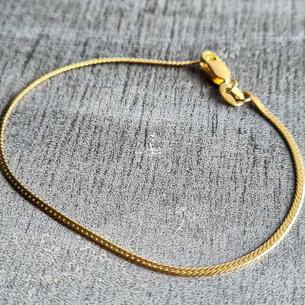Pulsera Tejida San Benito Oro Laminado 18k