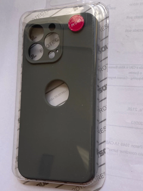 iPhone 13 Pro Funda silicone case gris oscuro