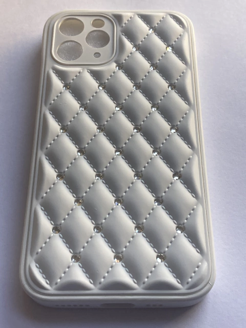 iPhone 11 pro 5.8 pulgadas Funda Rigida diseños Strass Blanca